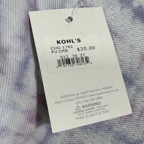 Elli by Capelli Purple Tie Dye Print Terry Cloth Reversible Girl’s Bucket Hat - Picture 8 of 8